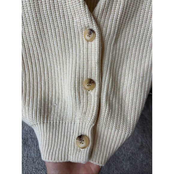 MAJE Millo Cropped Wool-Blend Cardigan, ecru Sz 1/Sm $345 B44 - Picture 6 of 10
